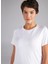 Yuvarlak Yaka Beyaz Kadın T-Shirt B00002 1