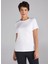 Yuvarlak Yaka Beyaz Kadın T-Shirt B00002 3
