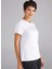 Yuvarlak Yaka Beyaz Kadın T-Shirt B00002 4