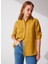 Yağ Yeşili Kadın Comfort Fit Keten Gömlek Keto 2