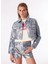 Indigo Kız Çocuk Crop Varaklı Denim Ceket BRB4SL-CKT6072 4