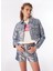 Indigo Kız Çocuk Crop Varaklı Denim Ceket BRB4SL-CKT6072 5