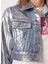 Indigo Kız Çocuk Crop Varaklı Denim Ceket BRB4SL-CKT6072 6