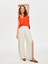 Resort Önü Yırtmaç Detaylı Viskon Keten Wide Leg Fit Pantolon S25PNT047 2