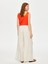 Resort Önü Yırtmaç Detaylı Viskon Keten Wide Leg Fit Pantolon S25PNT047 3
