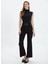 Normal Bel Standart Siyah Kadın Pantolon 24YSL5193 1