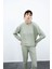 Lily Waffle Sweatshirt - Su Yeşili 1