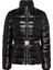 Dik Yaka Siyah Kadın Puffer Mont Tjw Branded Belt Down Jacket 1