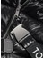 Dik Yaka Siyah Kadın Puffer Mont Tjw Branded Belt Down Jacket 3