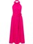 Carrie Midi Keten Elbise Pembe 5