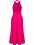 Carrie Midi Keten Elbise Pembe 6