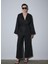 Siyah %100 Keten Eleni Culotte Pantolon 4