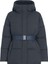 Lacivert Kadın Dik Yaka Standart Fit Puffer Mont Logo Belt Short Puffer 1
