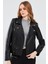 Egoist Kadın Siyah Biker Deri Ceket 19WGM5794U4 1