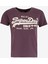 Bordo Kadın Standart Baskılı T-Shirt W1011502A 6