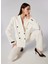 Beyaz Kadın Oversize Ceket SGZB025 4
