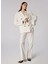 Beyaz Kadın Oversize Ceket SGZB025 5