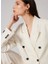 Beyaz Kadın Oversize Ceket SGZB025 6