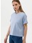 Bisiklet Yaka Mavi Kadın T-Shirt BULSE-23Y 2