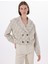Ekru Kadın Rahat Geometrik Mont Yasacto Ls Jacket 4