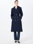 Lacivert Kadın Classic Fit Trençkot Masculıne Trench 9018 2