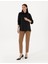 Siyah Comfort Fit Saten Uzun Kollu Gömlek 4