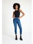 Paça Işlemeli Mavi Jeans 1