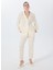 Beyaz Kadın Oversize Güpür Ceket F5SL-CKT0035 2