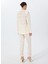 Beyaz Kadın Oversize Güpür Ceket F5SL-CKT0035 5