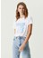 Bisiklet Yaka Beyaz Kadın T-Shirt 1087446 1