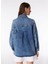 Indigo Kadın Oversize Taşlı Denim Ceket F4SL-MNT0537 4