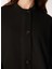 Siyah Kadın Bomber Oversize Düz Mont F4WL-MNT0260 4