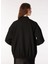 Siyah Kadın Bomber Oversize Düz Mont F4WL-MNT0260 5