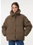 Kahve Kadın Dik Yaka Standart Fit Puffer Mont Relaxed Puffer 2