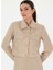 Bej Kadın Cropped Fit Ceket Mınus-C 6