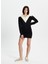 Siyah Mini Sweater Elbise 3