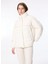 Dik Yaka Relaxed Fit Ekru Kadın Mont J4WL-MNT7108 2