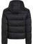 Siyah Kadın Dik Yaka Standart Fit Puffer Mont Shıny Monologo Nd Short Puffer 3