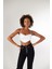 Askılı Saten Shery Crop Beyaz 4