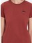Kırmızı Baskılı Bisiklet Yaka Pamuklu Regular Fit Kadın T-Shirt Tea 2
