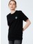 22SCTS218U-999 Dancer Bisiklet Yaka Rahat Kalıp Nakışlı Siyah Kadın T-Shirt 1
