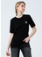 22SCTS218U-999 Dancer Bisiklet Yaka Rahat Kalıp Nakışlı Siyah Kadın T-Shirt 3