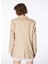 Bej Kadın Kruvaze Keten Blazer F4SL-CKT0171 6
