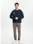 Lacivert Harvest Nakışlı Sweatshirt 1