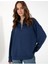 Lacivert Regular Fit Modal Kumaş Sweatshirt 3