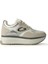 Beyaz-Gümüş Kadın Deri Sneaker G03G100021 1