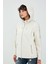 Judith Kadın Krem Kapüşonlu Oversize Deri Ceket 22WGD5045U4 4