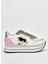 Beyaz-Yeşil Kadın Deri Sneaker KL64931N 31Q 1