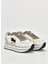 Beyaz-Yeşil Kadın Deri Sneaker KL64931N 31Q 2