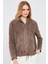 Rosy Kadın Vizon Oversize Süet Deri Ceket 24SGE518510 2